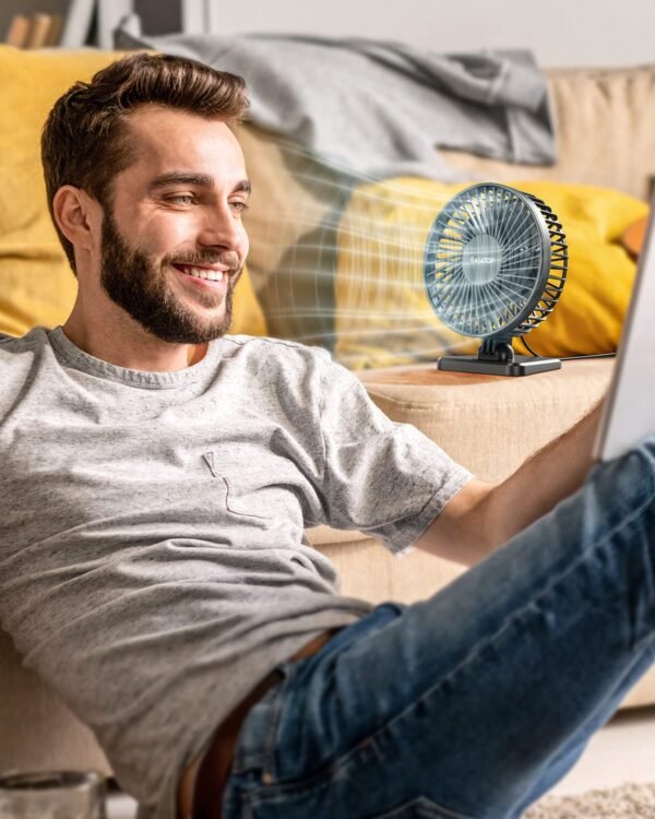 Gaiatop Small Desk Fan 3 Speeds Wind - Image 3