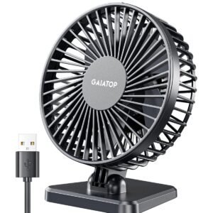 Gaiatop Small Desk Fan 3 Speeds Wind