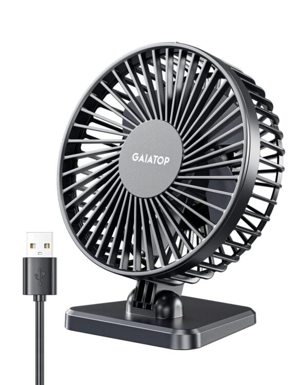 Gaiatop Small Desk Fan 3 Speeds Wind
