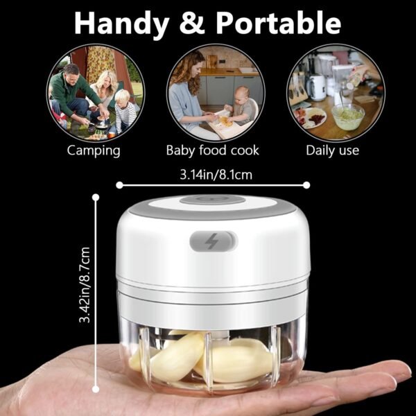 2+ Electric Mini Garlic Chopper - Image 2